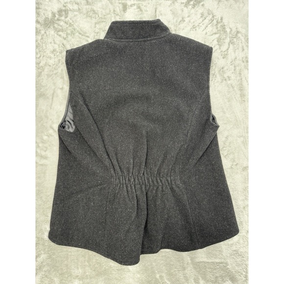 Wyoming Traders Vest Womens Medium Black 100% Wool Full Zip Western Riding Work - Picture 6 of 8